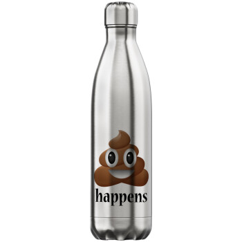 Shit Happens, Inox (Stainless steel) hot metal mug, double wall, 750ml