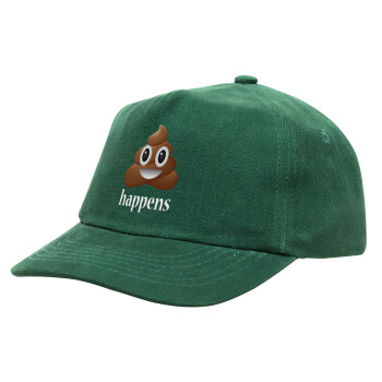 Shit Happens, Children's Baseball Cap, 100% Cotton Drill, GREEN (COTTON, CHILDREN'S, ONE SIZE)