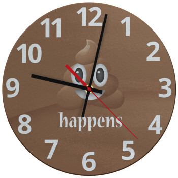 Shit Happens, Ρολόι τοίχου γυάλινο (30cm)