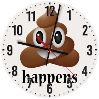 Shit Happens, Ρολόι τοίχου ξύλινο (30cm)