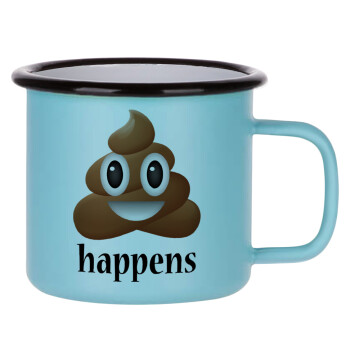 Shit Happens, Κούπα Μεταλλική εμαγιέ ΜΑΤ σιέλ 360ml