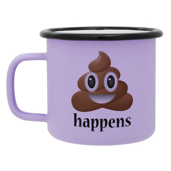 Shit Happens, Κούπα Μεταλλική εμαγιέ ΜΑΤ Light Pastel Purple 360ml