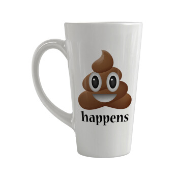 Shit Happens, Κούπα κωνική Latte Μεγάλη, κεραμική, 450ml