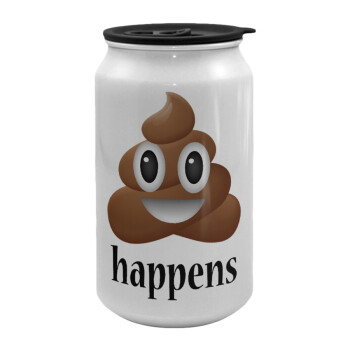 Shit Happens, Κούπα ταξιδιού μεταλλική με καπάκι (tin-can) 500ml