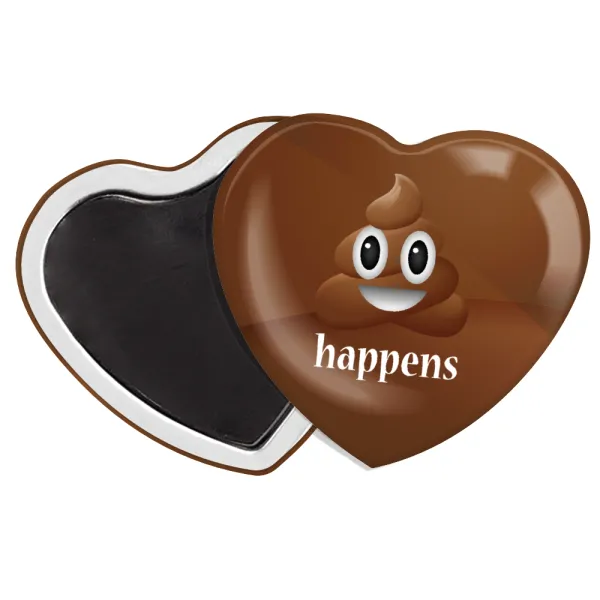 Shit Happens — Heart magnet (57x52mm)
