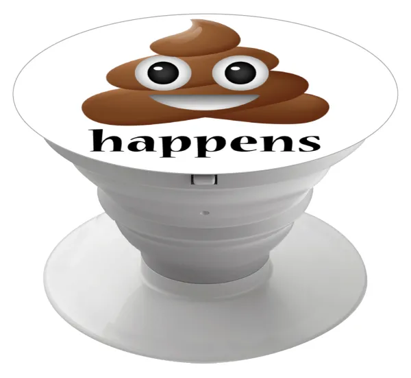 Shit Happens — Phone Holders Stand  White Hand-held Mobile Phone Holder