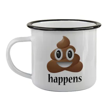 Shit Happens, Κούπα εμαγιέ με μαύρο χείλος 360ml