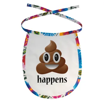 Shit Happens, Σαλιάρα μωρού αλέκιαστη με κορδόνι Χρωματιστή