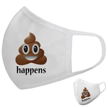 Shit Happens, Μάσκα υφασμάτινη υψηλής άνεσης παιδική (Δώρο πλαστική θήκη)