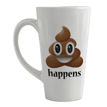 Shit Happens, Κούπα κωνική Latte Μεγάλη, κεραμική, 450ml