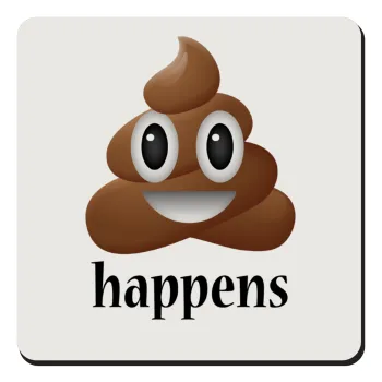 Shit Happens, Τετράγωνο μαγνητάκι ξύλινο 9x9cm