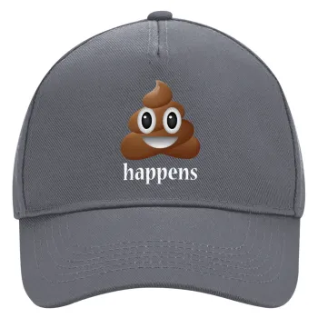 Shit Happens, Καπέλο Ενηλίκων Ultimate Γκρι, (100% ΒΑΜΒΑΚΕΡΟ DRILL, ΕΝΗΛΙΚΩΝ, UNISEX, ONE SIZE)