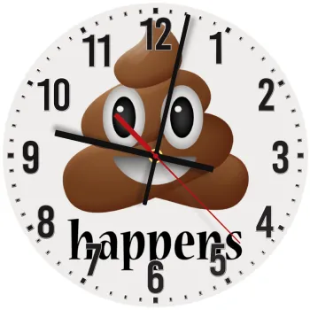 Shit Happens, Ρολόι τοίχου ξύλινο (30cm)