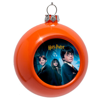 Harry potter and the philosopher's stone, Orange Christmas tree ornament bauble 8cm