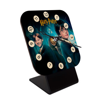 Harry potter and the philosopher's stone, Quartz Table clock in natural wood (10cm)