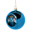 Blue Christmas tree ball ornament 8cm