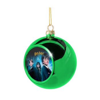 Harry potter and the philosopher's stone, Χριστουγεννιάτικη μπάλα δένδρου Πράσινη 8cm