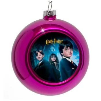 Harry potter and the philosopher's stone, Purple Christmas tree ornament bauble 8cm
