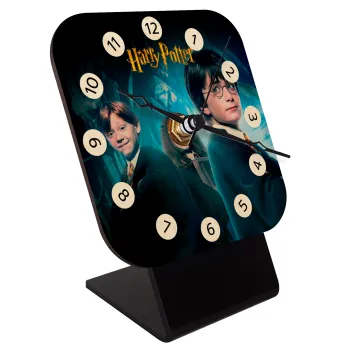 Harry potter and the philosopher's stone, Επιτραπέζιο ρολόι σε φυσικό ξύλο (10cm)