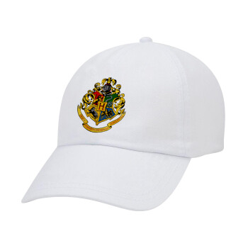 Hogwart's, Καπέλο Ενηλίκων Baseball Λευκό 5-φύλλο (POLYESTER, ΕΝΗΛΙΚΩΝ, UNISEX, ONE SIZE)