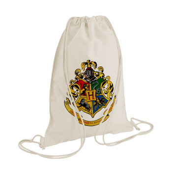 Hogwart's, Τσάντα πλάτης πουγκί GYMBAG natural (28x40cm)