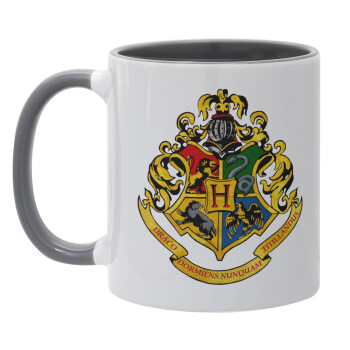 Hogwart's, Κούπα χρωματιστή γκρι, κεραμική, 330ml