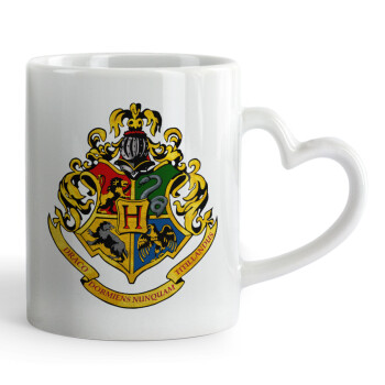 Hogwart's, Mug heart handle, ceramic, 330ml