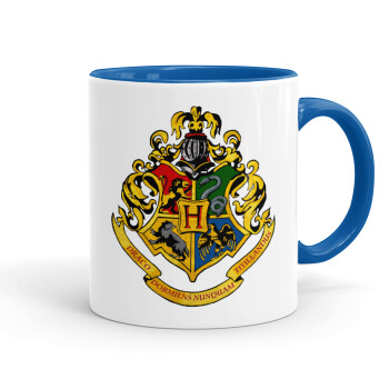 Hogwart's, Κούπα χρωματιστή μπλε, κεραμική, 330ml