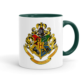 Hogwart's, Mug colored green, ceramic, 330ml