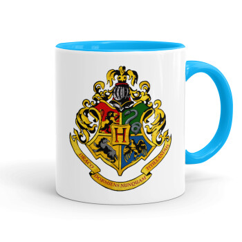 Hogwart's, Κούπα χρωματιστή γαλάζια, κεραμική, 330ml