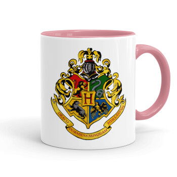 Hogwart's, Mug colored pink, ceramic, 330ml