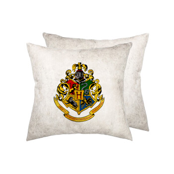 Hogwart's, Μαξιλάρι καναπέ Δερματίνη Γκρι 40x40cm με γέμισμα