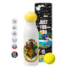 Tennis ball Metal mug thermos White, double wall, 550ml