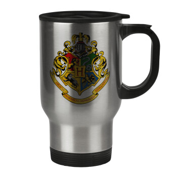 Hogwart's, Κούπα ταξιδιού ανοξείδωτη με καπάκι, διπλού τοιχώματος (θερμό) 450ml