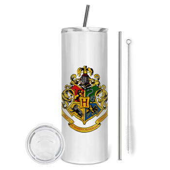 Hogwart's, Eco friendly stainless steel tumbler 600ml, with metal straw & cleaning brush