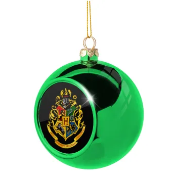 Hogwart's, Green Christmas tree ornament ball 8cm