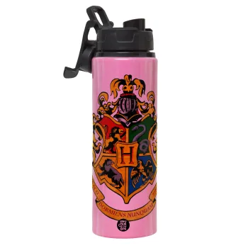 Hogwart's, Metallic water bottle with safety lid, 850ml aluminum