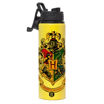 Hogwart's, Metallic water bottle with safety lid, 850ml aluminum