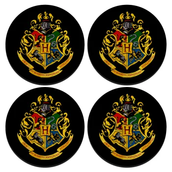 Hogwart's, SET of 4 round wooden coasters (9cm)