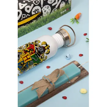 Hogwart's, Πασχαλινή Λαμπάδα με παγούρι μεταλλικό (620ml, stainless steel) & κερί αρωματικό πλακέ (30cm) (ΤΙΡΚΟΥΑΖ)