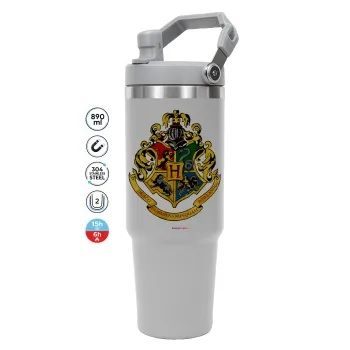 Hogwart's, GREY color, 890ml (30oz) stainless Steel Tumbler with Handle