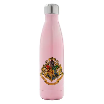 Hogwart's, Metal mug thermos Pink Iridiscent (Stainless steel), double wall, 500ml
