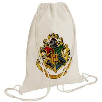 Hogwart's, Backpack bag GYMBAG natural (28x40cm)