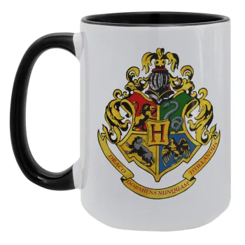 Hogwart's, Κούπα Mega 15oz, κεραμική Μαύρη, 450ml