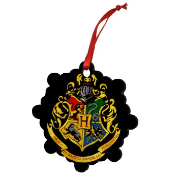 Hogwart's, Στολίδι Χριστουγεννιάτικο στολίδι snowflake ξύλινο 7.5cm