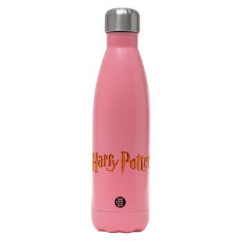 Harry potter movie, Metal mug thermos Pink Mat (Stainless steel), double wall, 500ml