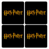 Harry potter movie, ΣΕΤ 4 Σουβέρ ξύλινα τετράγωνα (9cm)