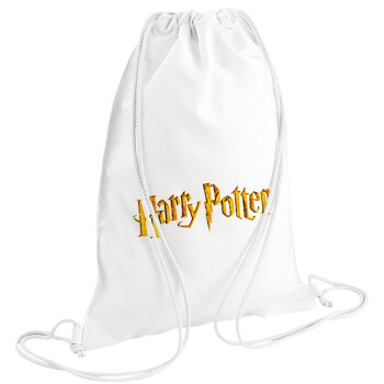 Harry potter movie, Τσάντα πλάτης πουγκί GYMBAG λευκή (28x40cm)