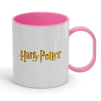 Harry potter movie, Κούπα (πλαστική) (BPA-FREE) Polymer Ροζ για παιδιά, 330ml