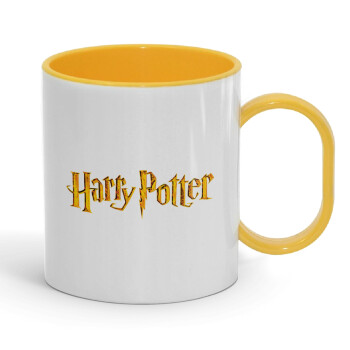 Harry potter movie, Κούπα (πλαστική) (BPA-FREE) Polymer Κίτρινη για παιδιά, 330ml